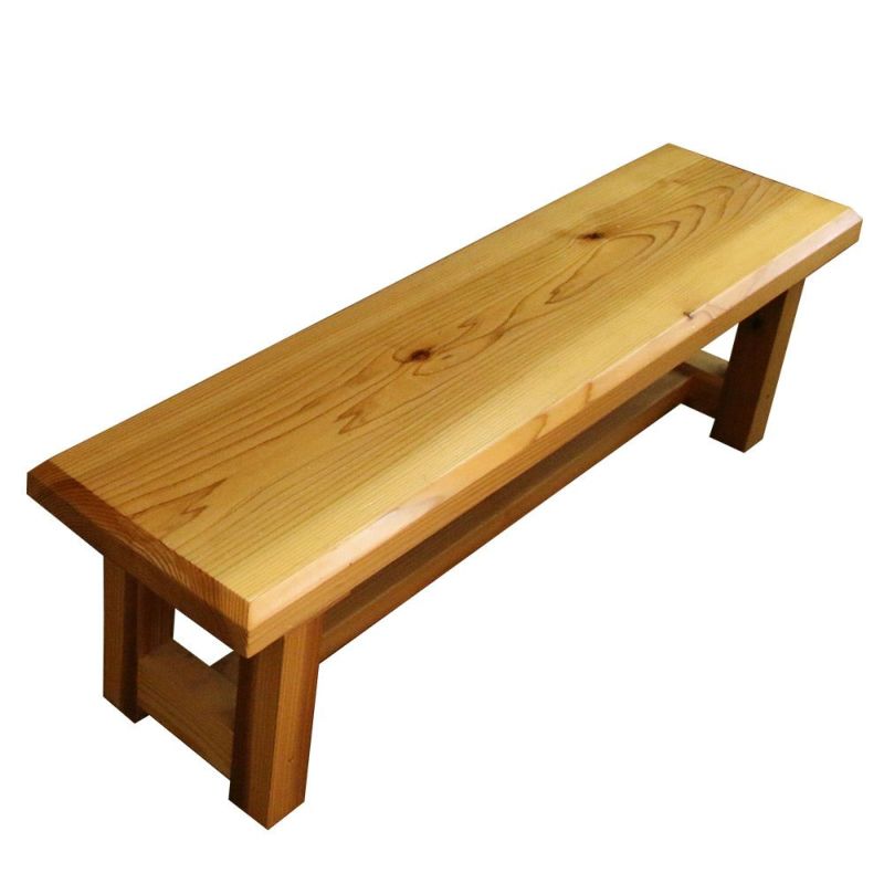 一枚板の杉材 無垢材 長椅子 ベンチ-
