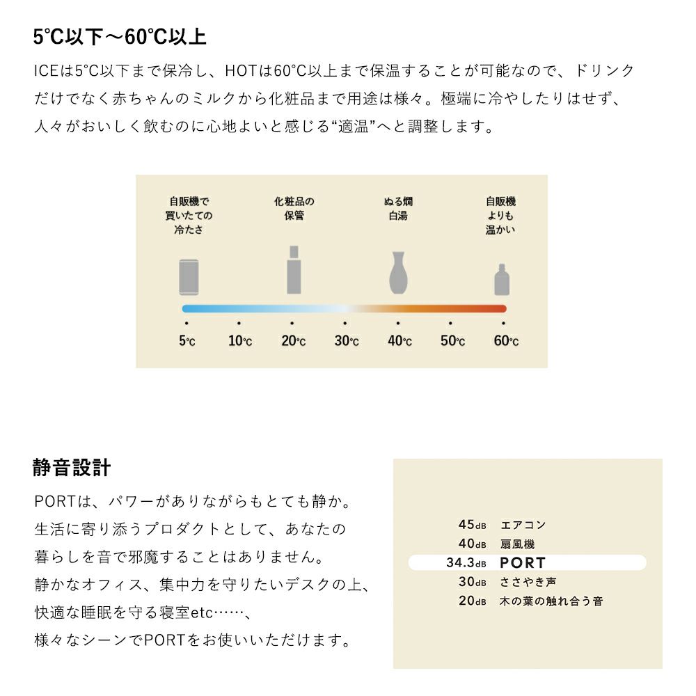 テックスイージー PORT ポート 保冷 保温 アプリで温度設定ができるドリンクホルダー TEX1487