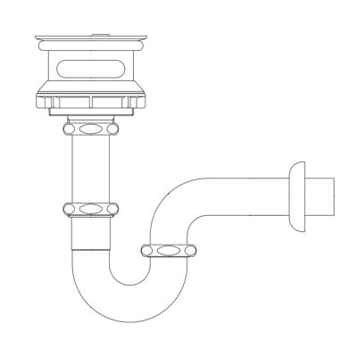 LIXIL 壁排水金具 Pトラップ SF-21PAM