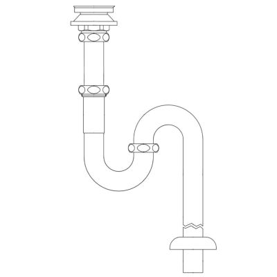 LIXIL 排水金具 呼び径25mm 壁排水 Sトラップ LF-30SAL