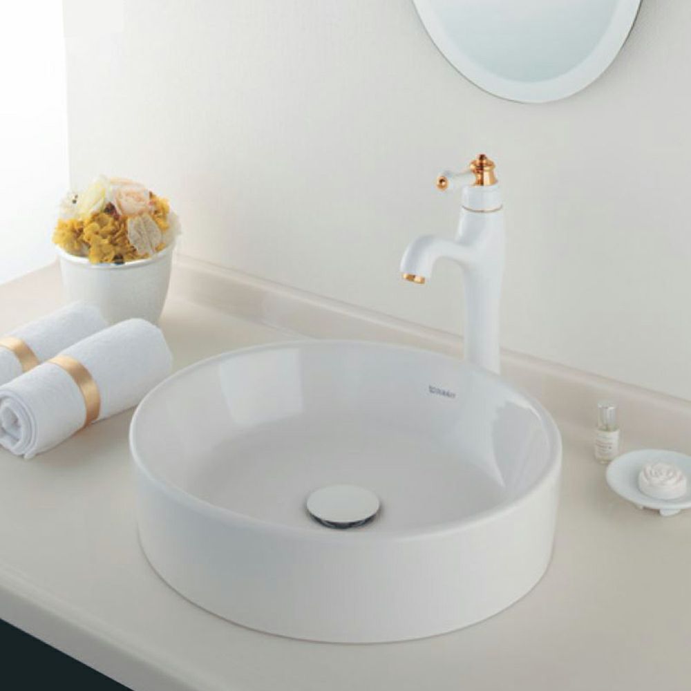 カクダイ #DU-2362430079 丸型洗面器 DURAVIT White Tulip 置型 430mm 