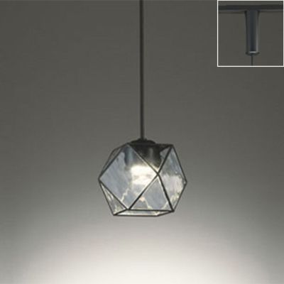 オーデリック ペンダントライト OP252358LR ステンドグラス(波模様入) ダクトレール取付専用