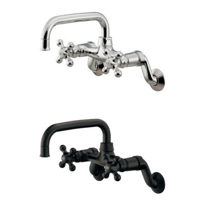 カクダイ　壁付混合水栓　マットブラック 壁付シングルレバー混合栓 193-001/193-001-D(マットブラック