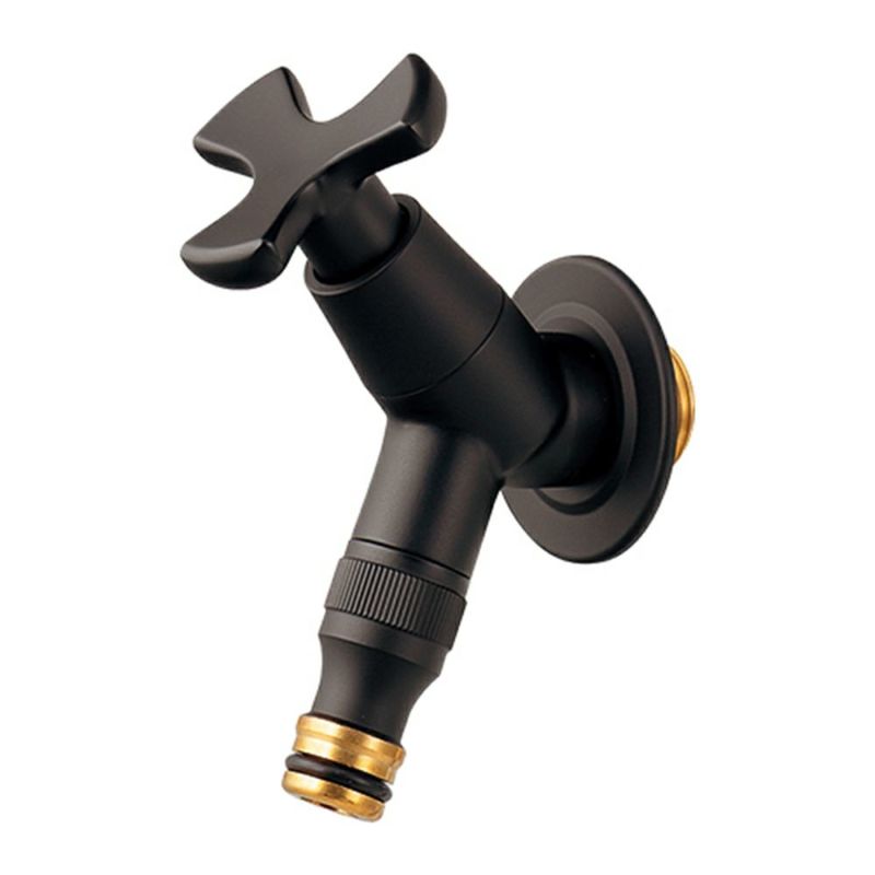 カクダイ 701-241-13 散水栓 マットブラック 単水栓｜建材・住宅資材の